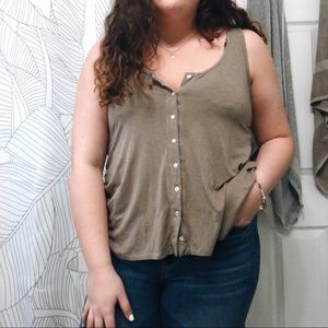 American Eagle Button Down Soft & Sexy Tank